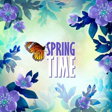 وکتور گل بهاری وکتور پروانه وکتور بک گراند