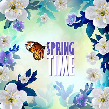 وکتور گل بهاری وکتور پروانه وکتور بک گراند