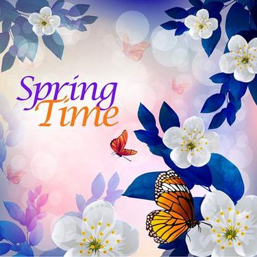 وکتور گل بهاری وکتور پروانه وکتور بک گراند