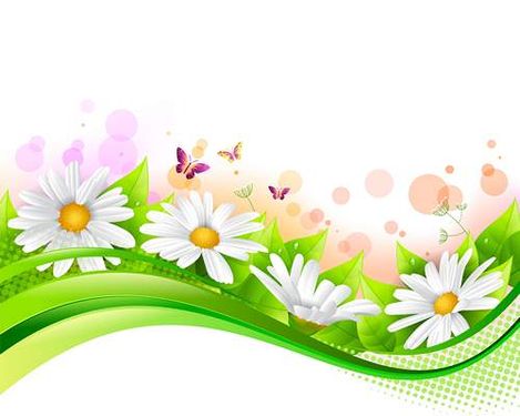 وکتور حاشیه گل وکتور حاشیه شکوفه بهاری