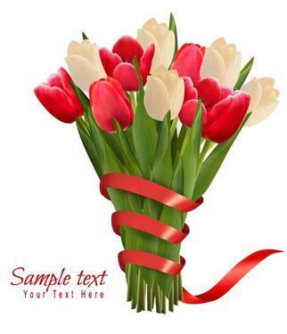 وکتور دسته گل  طبیعی وکتور گلفروشی