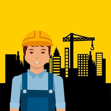 وکتور علامت در دست ساخت و ساز وکتور معمار