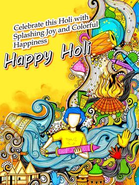 وکتور جشنواره رنگ بازی وکتور تفنگ رنگ پاش