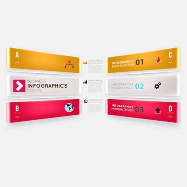 وکتور اینفوگافی رنگی وکتور اینفوگرافی  گرافیکی