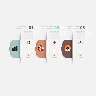 وکتور اینفوگافی رنگی وکتور اینفوگرافی  گرافیکی