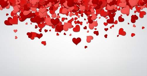 وکتور قلب رنگی وکتور حاشیه قلب گرافیکی