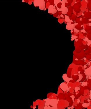 وکتور قلب رنگی وکتور حاشیه قلب گرافیکی