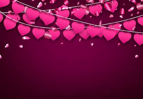 وکتور قلب رنگی وکتور حاشیه قلب گرافیکی