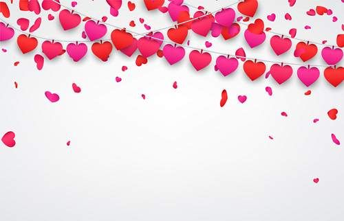 وکتور قلب رنگی وکتور حاشیه قلب گرافیکی