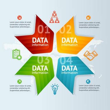 وکتور اینفوگرافی گرافیکی وکتور اینفوگرافی رنگی