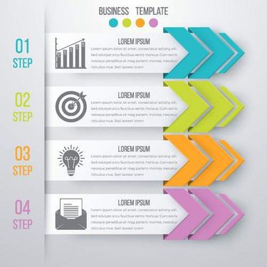 وکتور اینفوگرافی گرافیکی وکتور اینفوگرافی رنگی