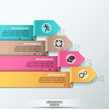 وکتور اینفوگرافی گرافیکی وکتور اینفوگرافی رنگی