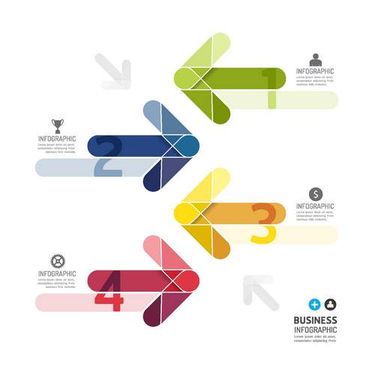 وکتور اینفوگرافی گرافیکی وکتور اینفوگرافی رنگی