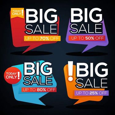 وکتور لیبل سه بعدی وکتور برچسب فروش