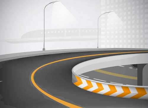 وکتور جاده  وکتور راه آسفالت