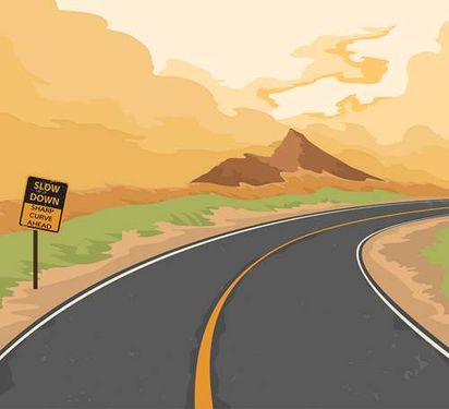 وکتور جاده  وکتور راه آسفالت وکتور جاده کوهستانی