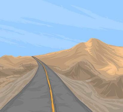 وکتور جاده  وکتور راه آسفالت وکتور جاده کوهستانی