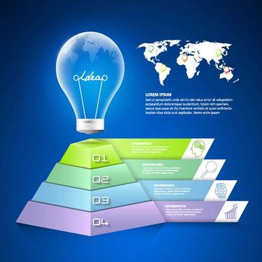 وکتور اینفوگرافی گرافیکی وکتور نقشه جهان