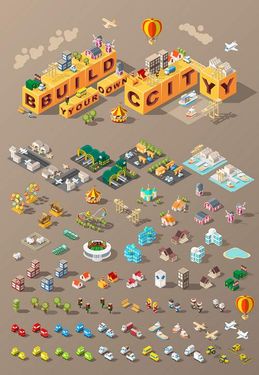 وکتور ساخت و ساز وکتور شهرک سازی