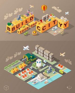 وکتور ساخت و ساز وکتور شهرک سازی