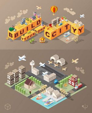 وکتور ساخت و ساز وکتور شهرک سازی