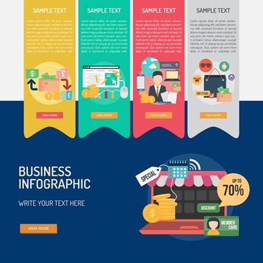 وکتور اینفوگرافی تجارت وکتور اینفوگرافی رنگی