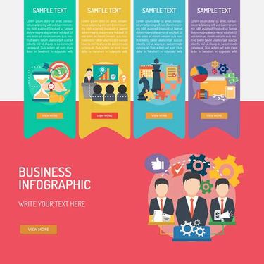 وکتور اینفوگرافی تجارت وکتور اینفوگرافی رنگی