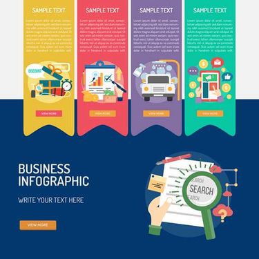 وکتور اینفوگرافی تجارت وکتور اینفوگرافی رنگی