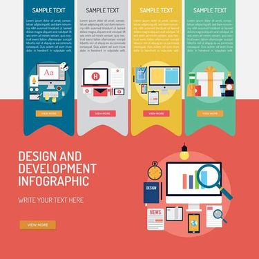 وکتور اینفوگرافی تجارت وکتور اینفوگرافی رنگی