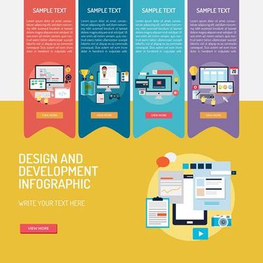 وکتور اینفوگرافی تجارت وکتور اینفوگرافی رنگی