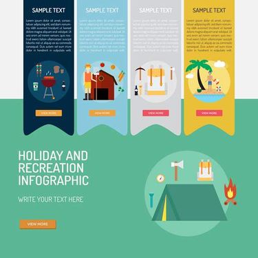 وکتور اینفوگرافی  گردشگری وکتور اینفوگرافی  رنگی