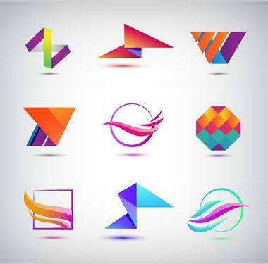 وکتور لوگو گرافیکی سه بعدی وکتور آرم