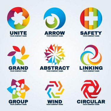 وکتور لوگو گرافیکی سه بعدی وکتور آرم