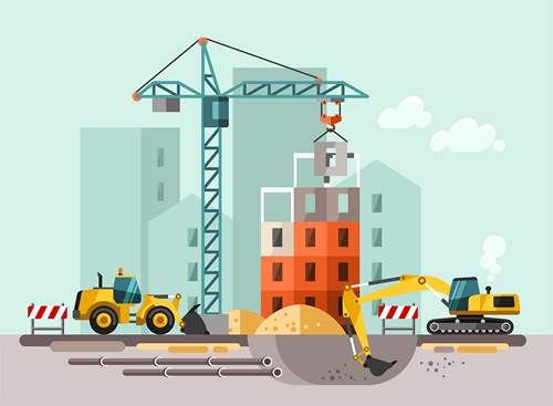 وکتور ساختمان سازی وکتور جرثقیل وکتور برج سازی