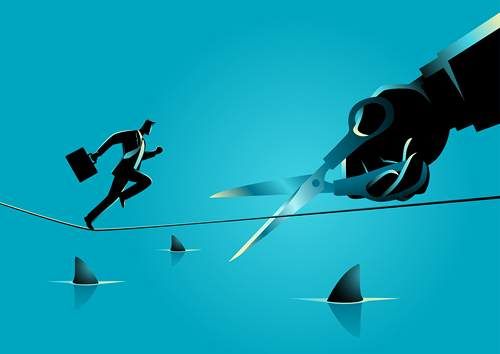 وکتور کوسه ماهی وکتور راه رفتن روی طناب