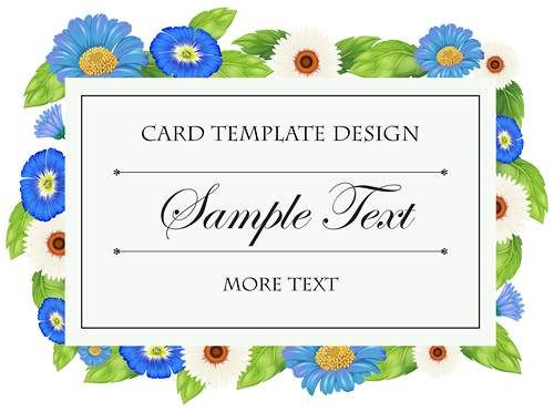 وکتور طراحی کارت وکتور حاشیه گل وکتور کادر گل