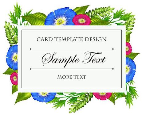 وکتور طراحی کارت وکتور حاشیه گل وکتور کادر گل