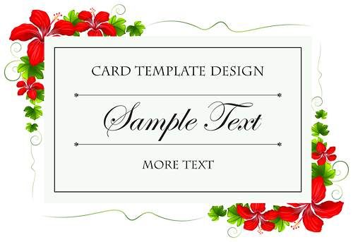 وکتور طراحی کارت وکتور حاشیه گل وکتور کادر گل