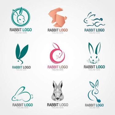وکتور لوگو خرگوش وکتور آرم سه بعدی خرگوش