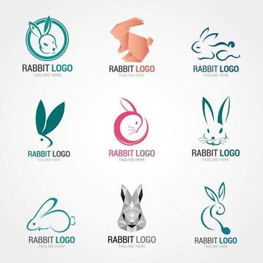 وکتور لوگو خرگوش وکتور آرم سه بعدی خرگوش