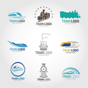 وکتور لوگو  قطار وکتور لوگو حمل و نقل ریلی