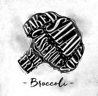 وکتور کلم بروکلی وکتور سبزیجات