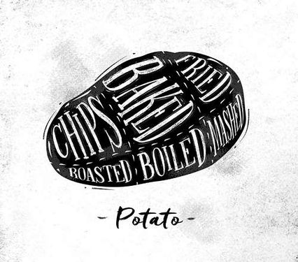 وکتور سیب زمینی وکتور میوه فروشی