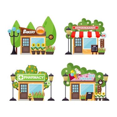 وکتور فروشگاه شیرینی و بستنی وکتور نانوایی