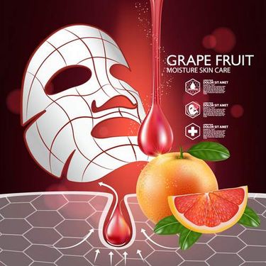 وکتور آبمیوه طبیعی وکتور ماسک صورت میوه ای