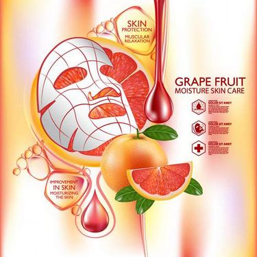 وکتور آبمیوه طبیعی وکتور ماسک صورت میوه ای