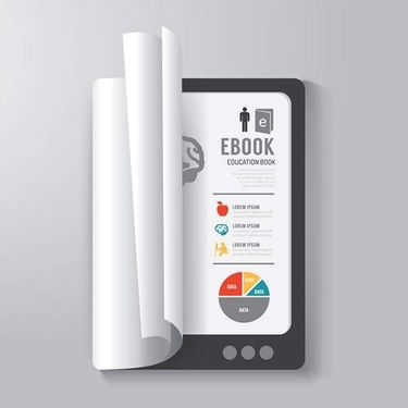 وکتور کتاب  الکترونیکی وکتور آموزش الکترونیک
