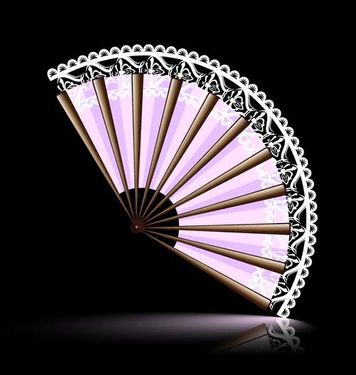 وکتور بادبزن وکتور سالن آرایش وکتور میکاپ