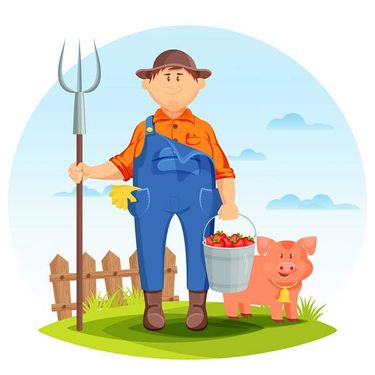 وکتور کشاورزی وکتور  مزرعه وکتور کشاورز