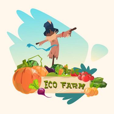 وکتور کشاورزی وکتور  مزرعه وکتور مترسک